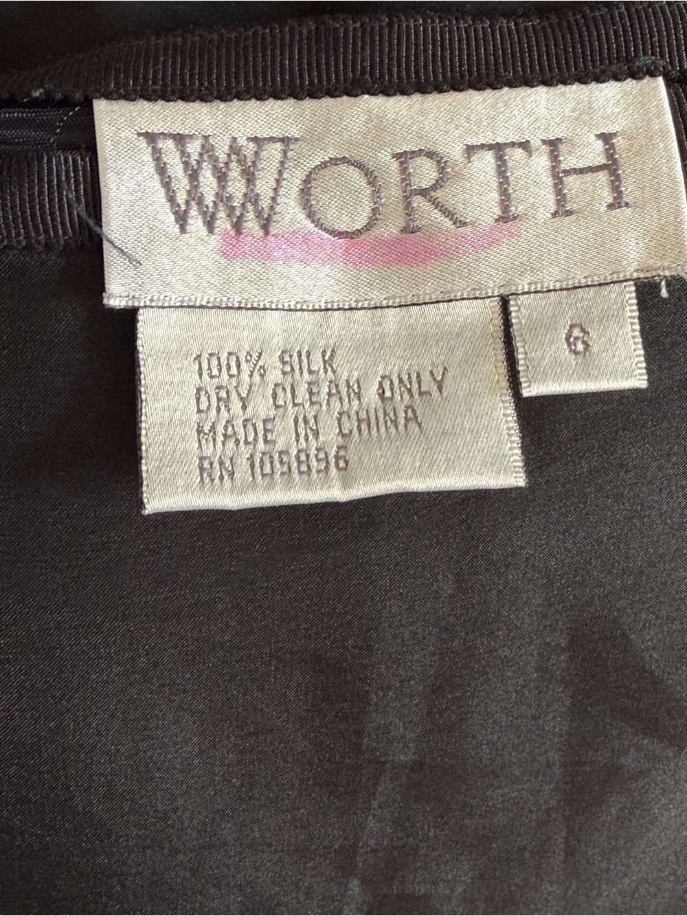 Worth Black Silk Pencil Skirt